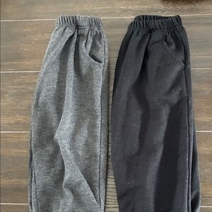Kids Gray and Black Jogger Pants